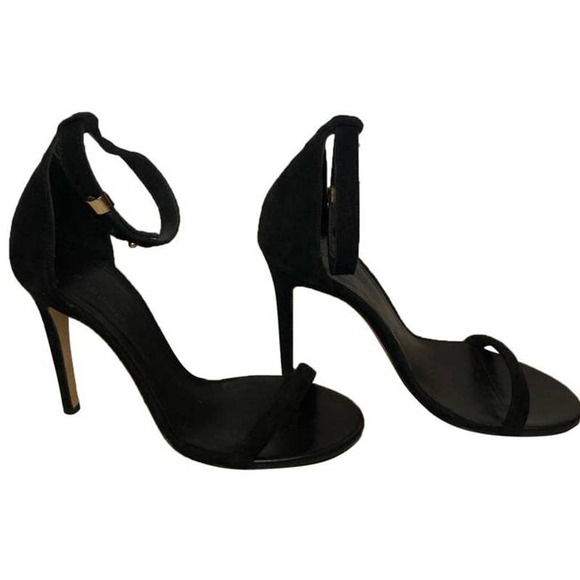 Isabel Marant Womens
 Black - Gold Buckle embellished Suede Sandals Pumps size 6 - Picture 1 of 14